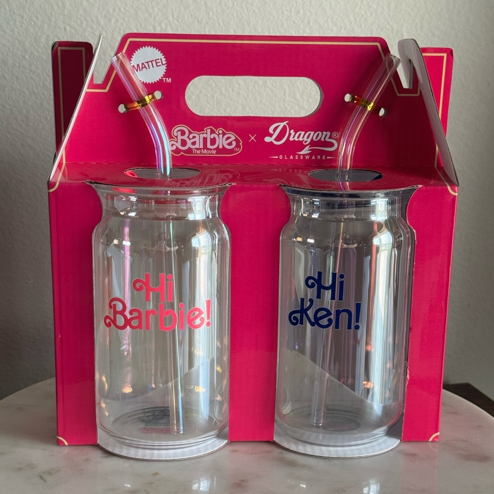 Barbie glass tumblers